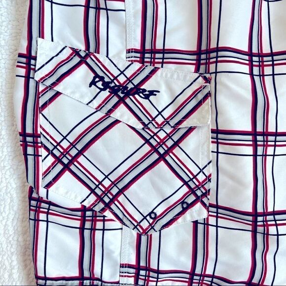 RS Surf Swim Trunks White/Red/Grey/Black Men’s Size 34 - Picture 6 of 9